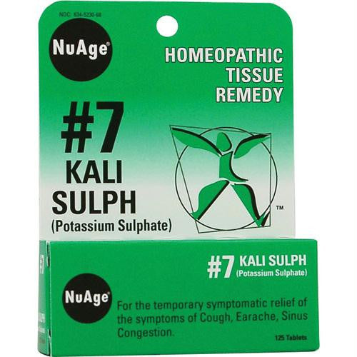 NuAge Labs Number 7 Kali Sulph - 125 Tablets