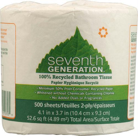 Seventh Generation Bathroom Tissue - 2 ply 500 sheet roll - Case of 60