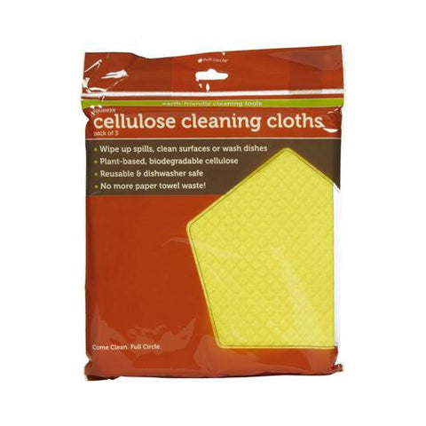 Full Circle Home Squeeze Cellulose Cleaning Cloths - Mixed Colors - Case of 12 - 3 Pack