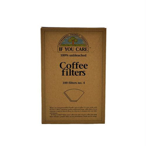 If You Care #4 Cone Coffee Filters - Brown - Case of 12 - 100 Count