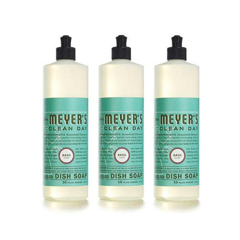 Mrs. Meyers Liquid Dish Soap - Basil - Case of 6 - 16 oz