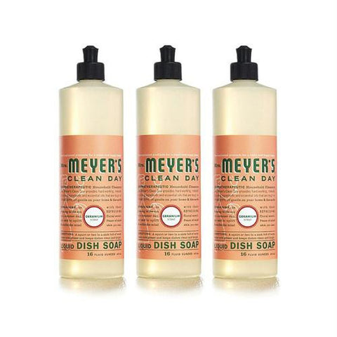 Mrs. Meyers Liquid Dish Soap - Geranium - Case of 6 - 16 oz