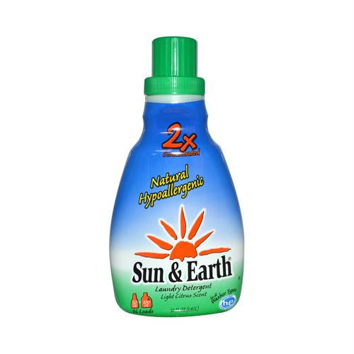 Sun and Earth 2x Concentrated Laundry Detergent - Light Citrus Scent - Case of 6 - 50 oz