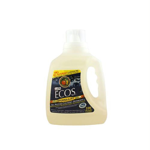 Earth Friendly Ecos Ultra 2x All Natural Laundry Detergent - Magnolia and Lily - Case of 4 - 100 fl oz