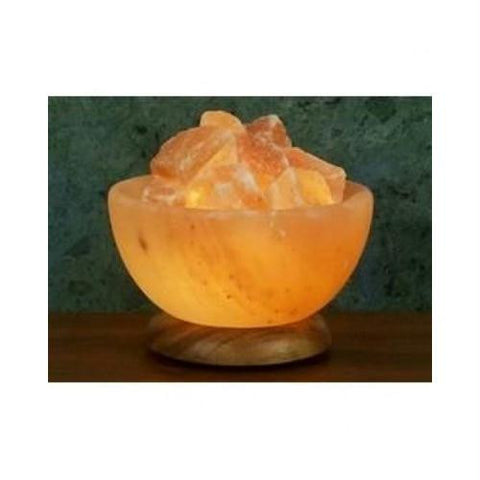 Himalayan Salt Bowl Lamp with Stones