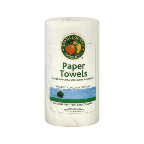 Earth Friendly Jumbo White Paper Towels 2 Ply - 1 Roll