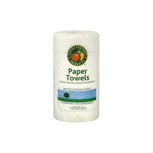 Earth Friendly Jumbo White Paper Towels 2 Ply - Case of 24 - Rolls