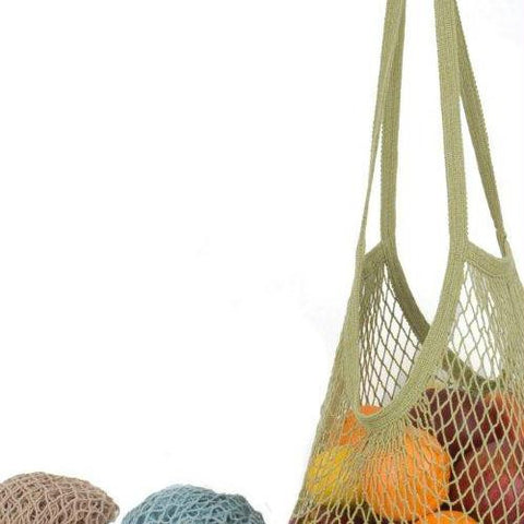 ECOBAGS Classic String Bag Assorted Pastels - Long Handle - 1 Bag