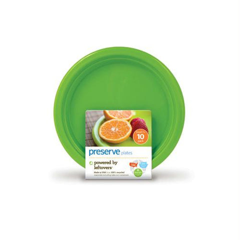 Preserve Small Reusable Plates - Apple Green - 10 Pack - 7 in