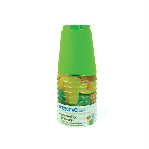 Preserve Tumblers Reusable Cups - Apple Green - 10 Pack - 16 oz.