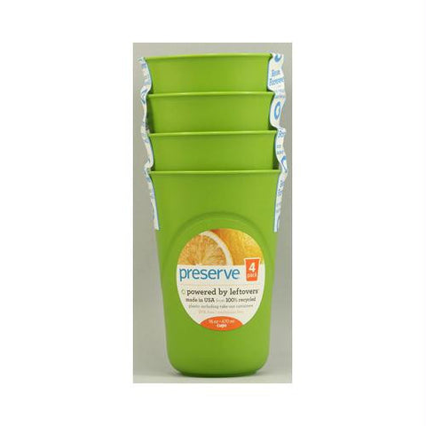 Preserve Reusable Cups Apple Green - 16 oz - Case of 8 Packs of 4