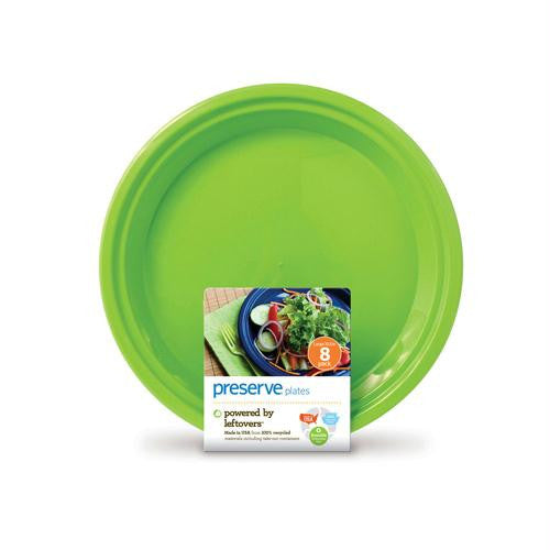 Preserve Large Reusable Plates - Apple Green - Case of 12 - 8 Pack - 10.5 in