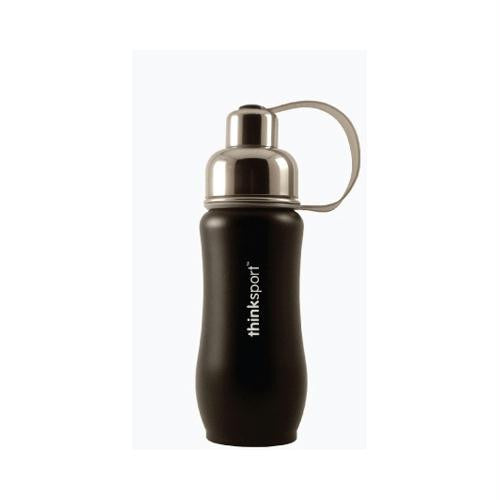 Thinksport Stainless Steel Sports Bottle - Black - 12 oz