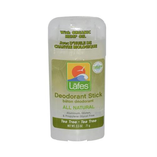 Lafes Natural and Organic Deodorant Stick Tea Tree - 2.5 oz