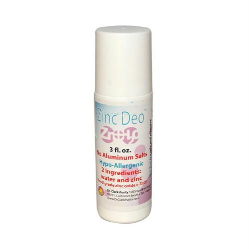 Dr. Clarks Purity Products Roll-On Zinc Deodorant - 3 oz