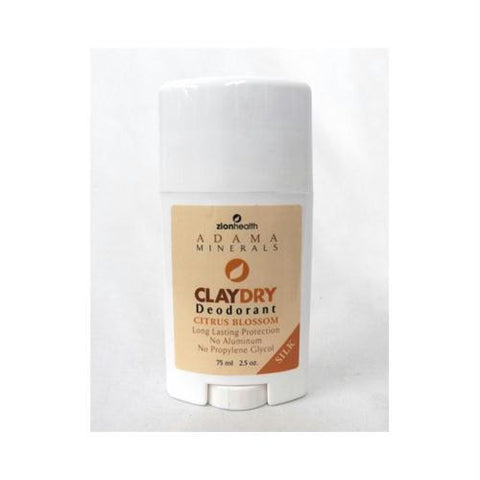 Zion Health Claydry Silk Deodorant - Citrus - 2.5 oz