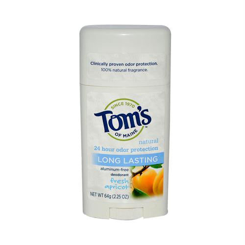 Toms of Maine Natural Long-Lasting Deodorant Stick Apricot - 2.25 oz - Case of 6