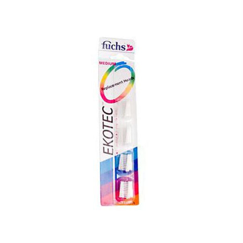 Fuchs Ekotec Medium Nylon Replacement Heads - 4 Toothbrushes