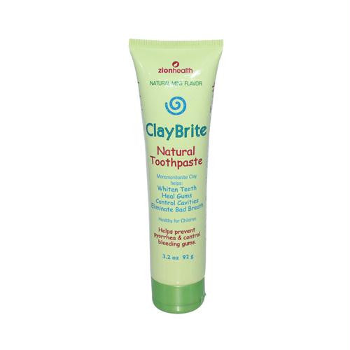 Zion Health ClayBrite Natural Toothpaste - Natural Mint - 3.2 oz