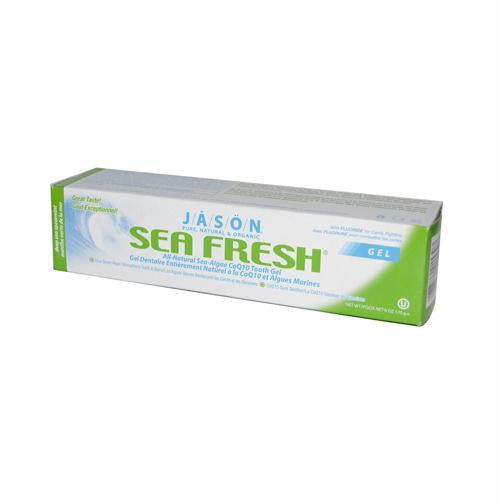 Jason Sea Fresh All Natural Sea Algae CoQ10 Tooth Gel Deep Sea Spearmint - 6 oz