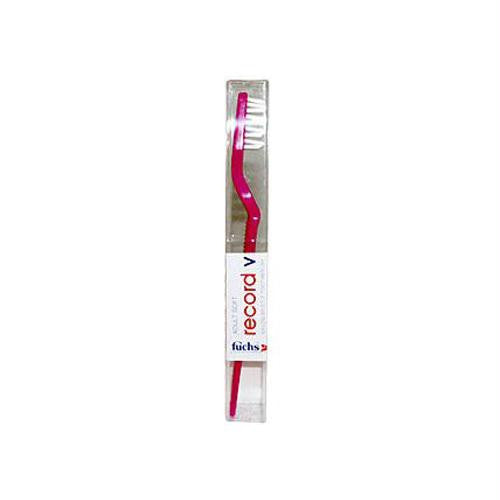 Fuchs Adult Soft Record V Nylon Bristle Toothbrush - 1 Toothbrush - Case of 10