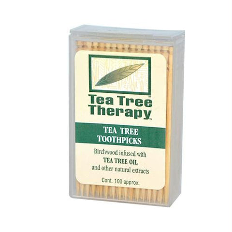 Tea Tree Therapy Toothpicks - 100 Toothpicks - Case of 12