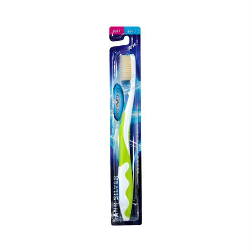 Mouth Watchers Antibacterial Adult Toothbrush Display Case - Blue - Case of 20