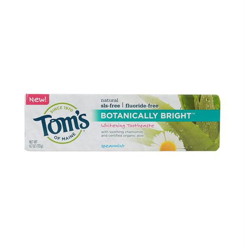 Toms of Maine Botanically Bright Whitening Toothpaste Spearmint - 4.7 oz - Case of 6