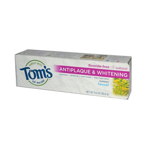 Toms of Maine Antiplaque and Whitening Toothpaste Fennel - 5.5 oz - Case of 6