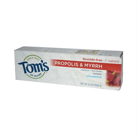 Toms of Maine Propolis and Myrrh Toothpaste Cinnamint - 5.5 oz - Case of 6