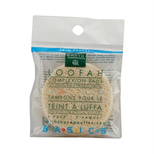 Earth Therapeutics Loofah Complexion Pads - 3 Pads - Case of 12