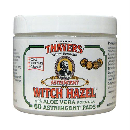 Thayers Witch Hazel with Aloe Vera - 60 Pads