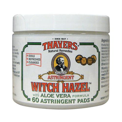 Thayers Witch Hazel with Aloe Vera - 60 Pads