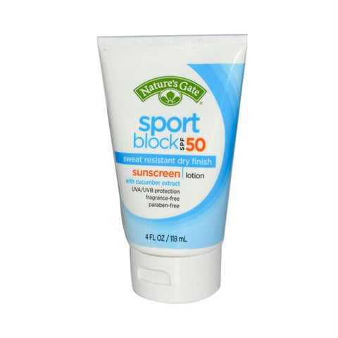 Natures Gate Sport Block Sunblock Fragrance-Free SPF 50 - 4 fl oz