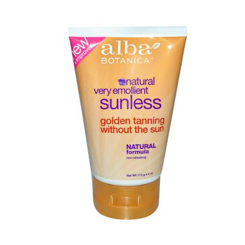 Alba Botanica Very Emollient Sunless Golden Tanning Natural Formula - 4 oz