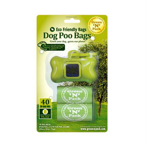 Eco-Friendly Bags Dog Poo Bags and Dispenser - 40 Pack