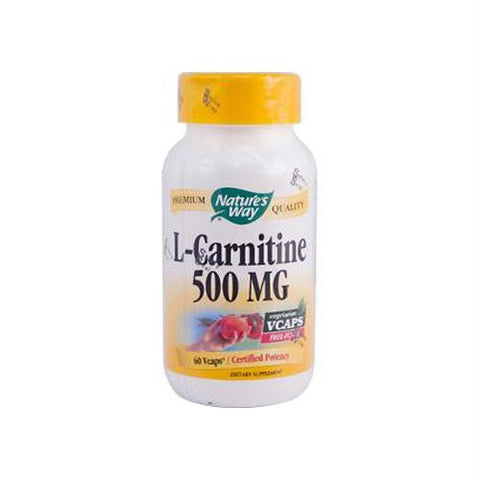 Natures Way L-Carnitine - 500 mg - 60 Vegetarian Capsules