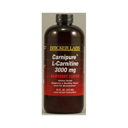 Bricker Labs Carnipure L-Carnitine Raspberry - 3000 mg - 16 fl oz