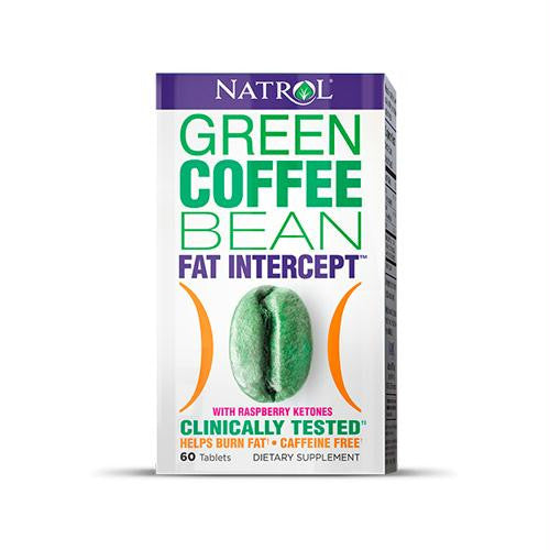 Natrol Green Coffee Bean with Raspberry Ketone Fat Intercept - 60 Tablets