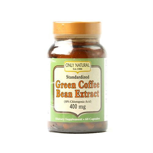 Only Natural Green Coffee Bean Extract - 400 mg - 60 Capsules