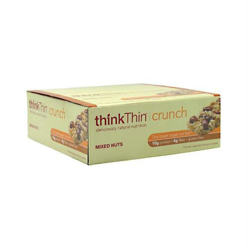 Think Products Thin Crunch Bar - Mixed Nuts - Case of 10 - 1.41 oz