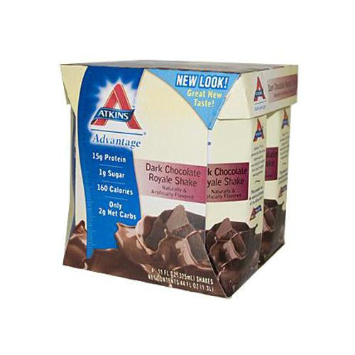 Atkins Advantage RTD Shake Dark Chocolate Royale - 11 fl oz Each - Pack of 4