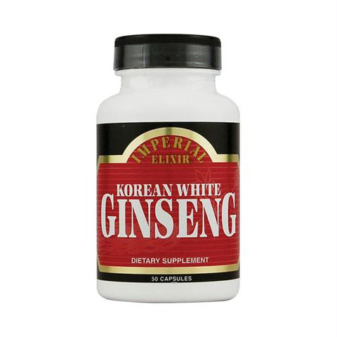 Imperial Elixir Korean White Ginseng - 500 mg - 50 Capsules