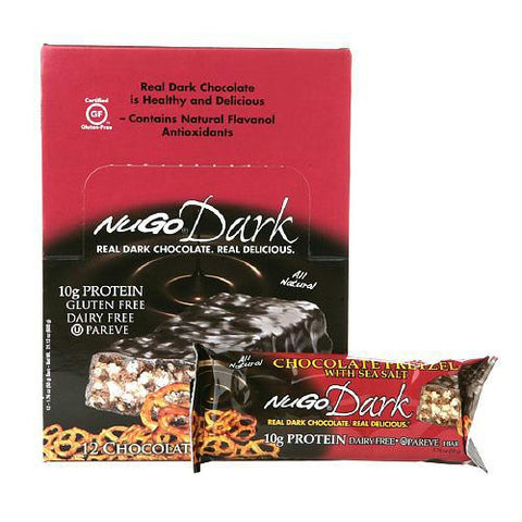 NuGo Nutrition Bar - Dark Chocolate Pretzel - 1.76 oz - Case of 12