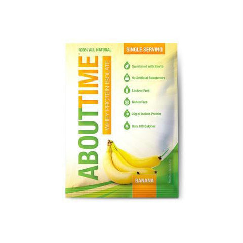 About Time Whey Protein Isolate - Banana Single Serving - 1 oz - Case of 12