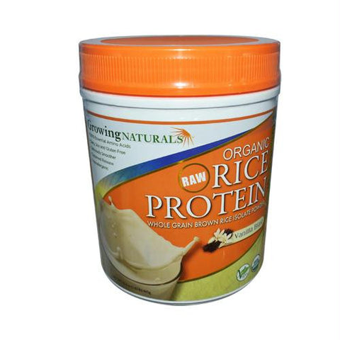 Growing Naturals Organic Raw Rice Protein - Vanilla Blast - 16.4 oz