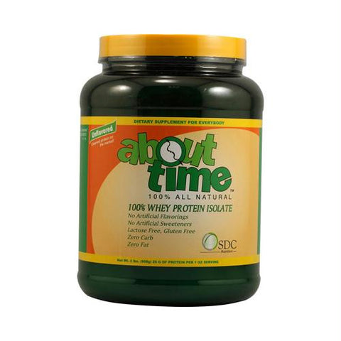 About Time Whey Protein Isolate Unflavored - 2 lbs