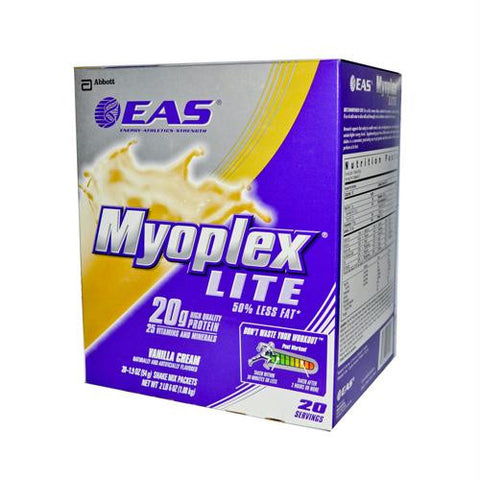 EAS Myoplex Lite Nutrition Shake Vanilla Cream - 20 Packets