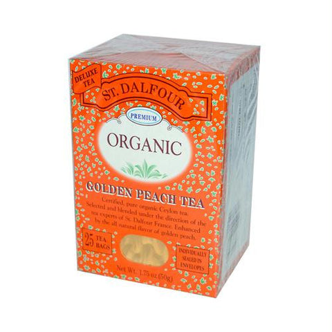 St Dalfour Organic Tea Golden Peach - 25 Tea Bags