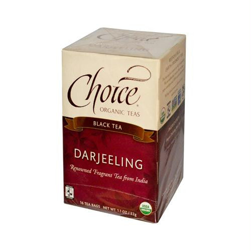 Choice Organic Teas Darjeeling Tea - 16 Tea Bags - Case of 6